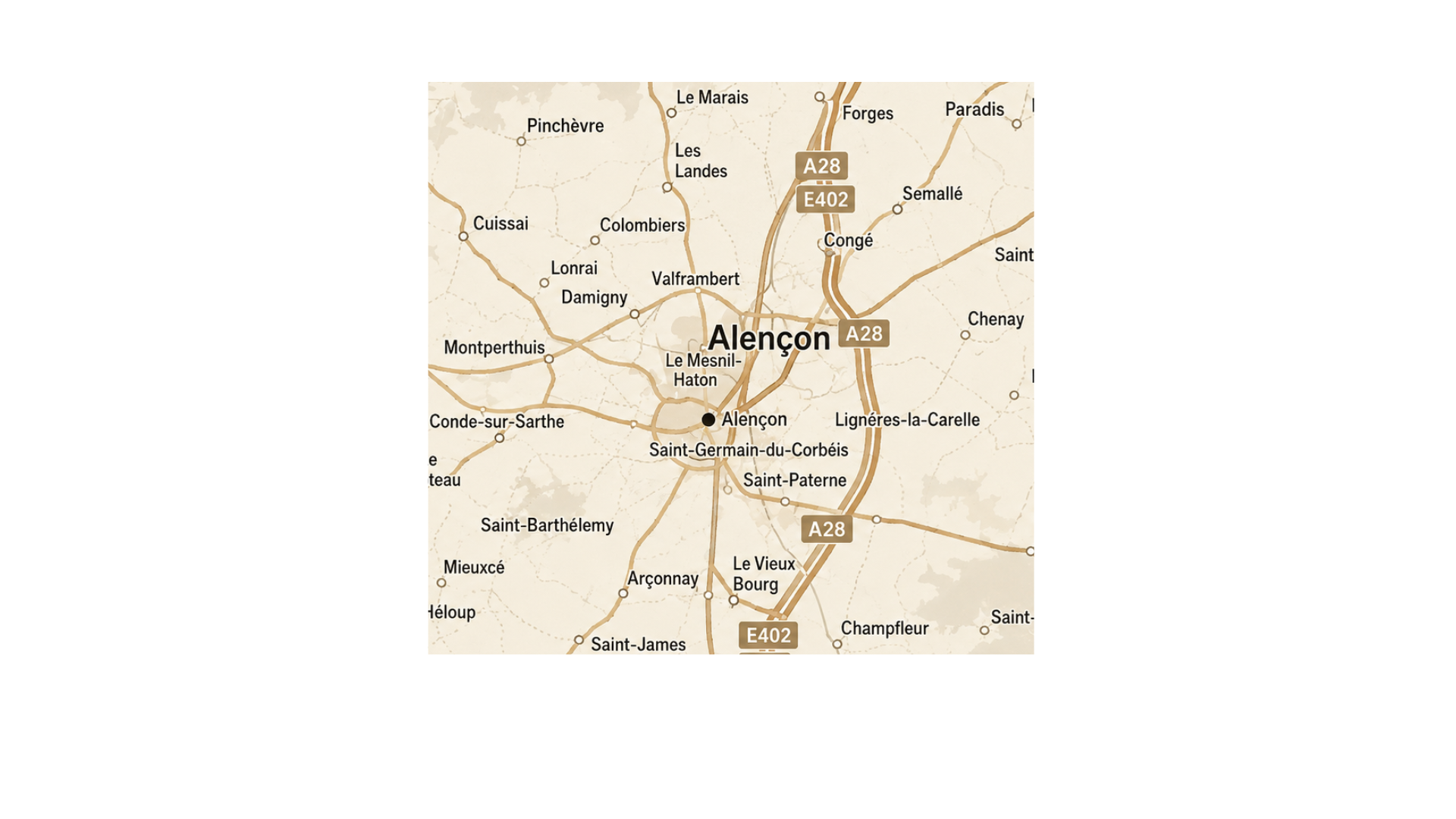 Carte intervention Alençon 10km