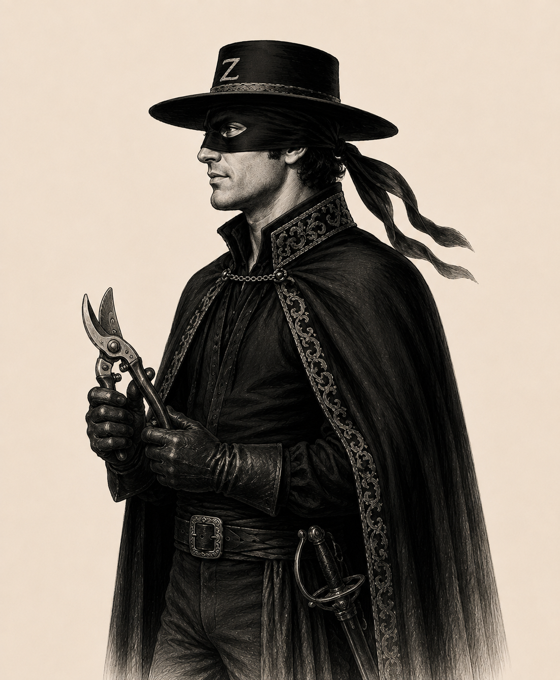 Zorro illustration droite