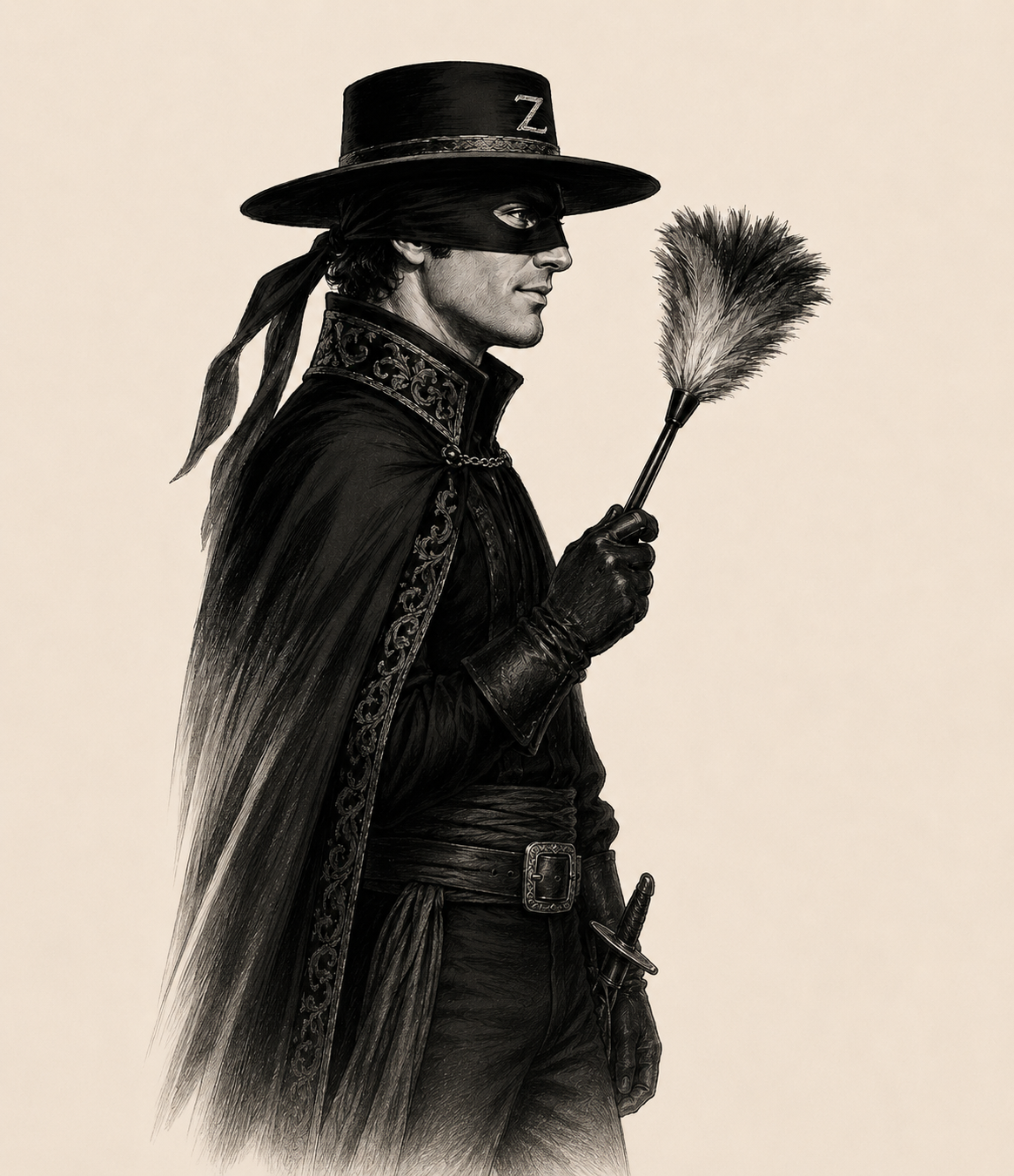 Zorro illustration gauche